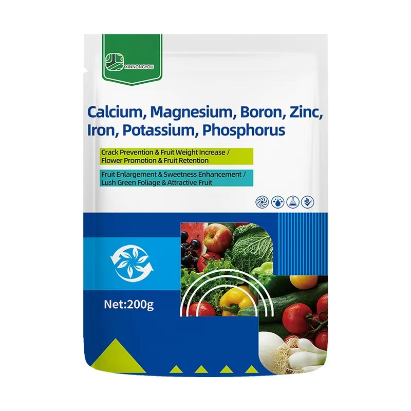 Calcium, magnesium, boron, zinc, iron, potassium and phosphorus fertilizers